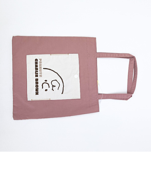 スヌーピー チャーリーブラウン お出かけトートバッグ ワッペン ランチ SNOOPY