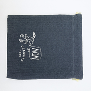 スヌーピー MOM メッシュ巾着 ブルーグレー SNOOPY