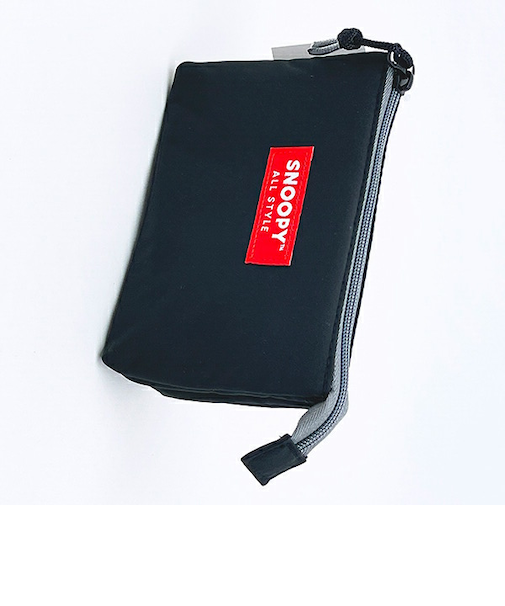 スヌーピー 3ポケットポーチ ブラック オールスタイル SNOOPY