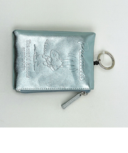 スヌーピー パスポーチ ブルー メタリック 定期入れ SNOOPY