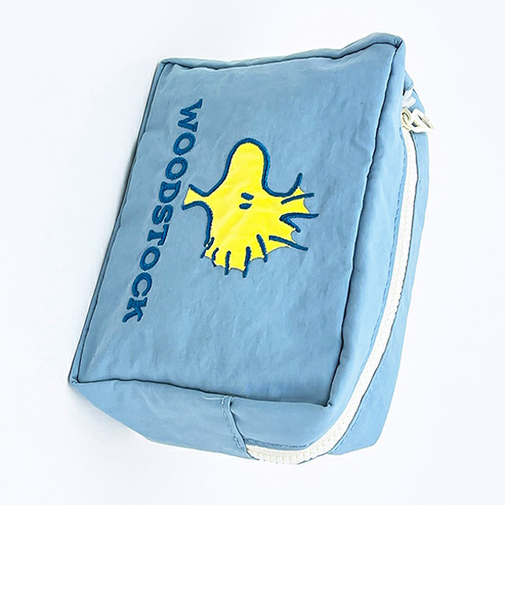 スヌーピー ウッドストック スクエアポーチ アップリケ刺繍 SNOOPY