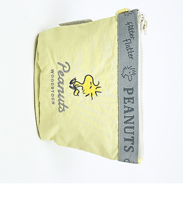 スヌーピー ウッドストック ラウンドボトムポーチ イエロー SNOOPY