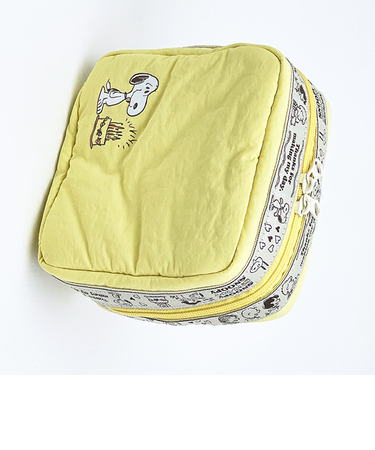 スヌーピー たっぷりトラベルポーチ イエロー SNOOPY