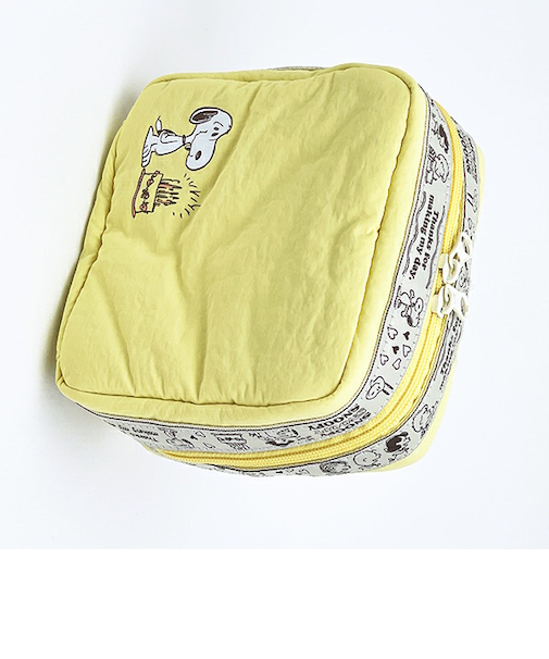 スヌーピー たっぷりトラベルポーチ イエロー SNOOPY