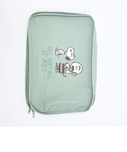 スヌーピー 収納ポーチ(M) グリーン トラベル SNOOPY