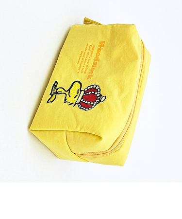 スヌーピー ウッドストック コスメポーチ アップリケ SNOOPY