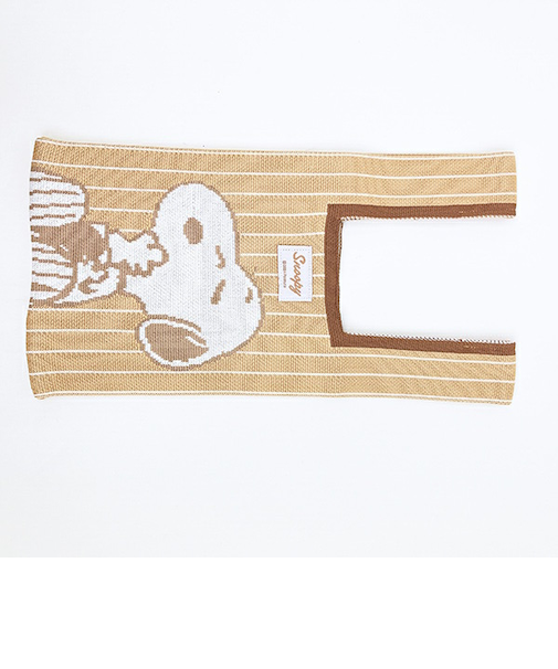スヌーピー ニットミニトートバッグ ブラウン SNOOPY