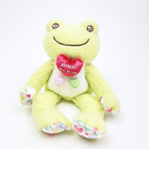 かえるのピクルス スマイルハート ビーンドール ぬいぐるみ グリーン