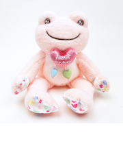 かえるのピクルス スマイルハート ビーンドール ぬいぐるみ ピンク