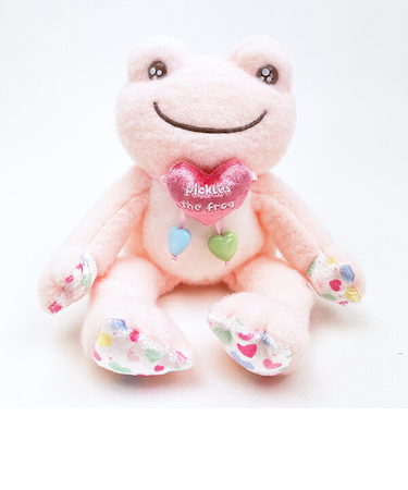 かえるのピクルス スマイルハート ビーンドール ぬいぐるみ ピンク