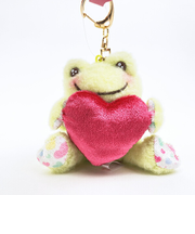 かえるのピクルス スマイルハート マスコット ぬいぐるみ グリーン