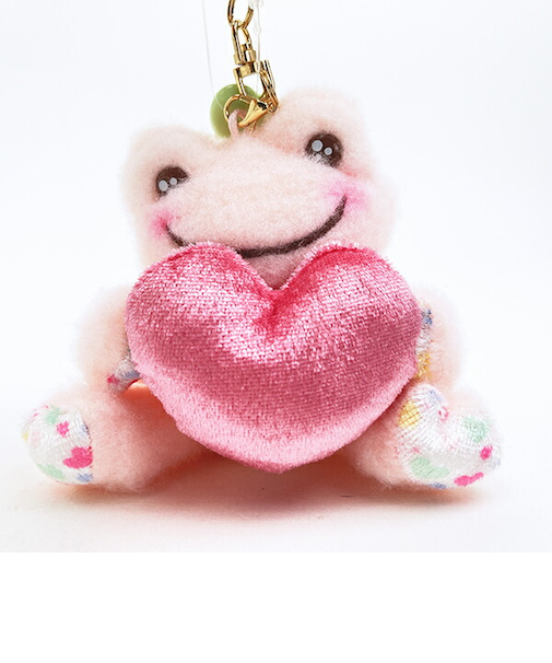 かえるのピクルス スマイルハート マスコット ぬいぐるみ ピンク