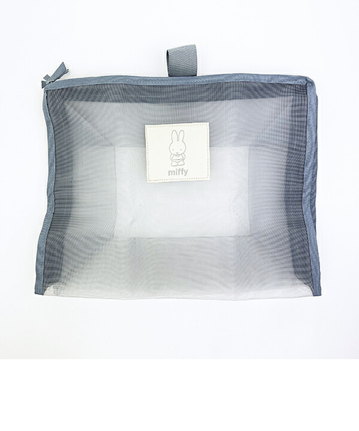 ミッフィー miffy メッシュオーガナイザー(Mサイズ) グレー 小物入れ