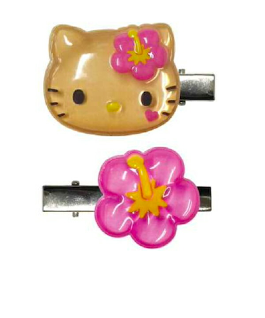 サンリオ ハローキティ 日焼け ぷっくりったいヘアクリップ 2P sanrio