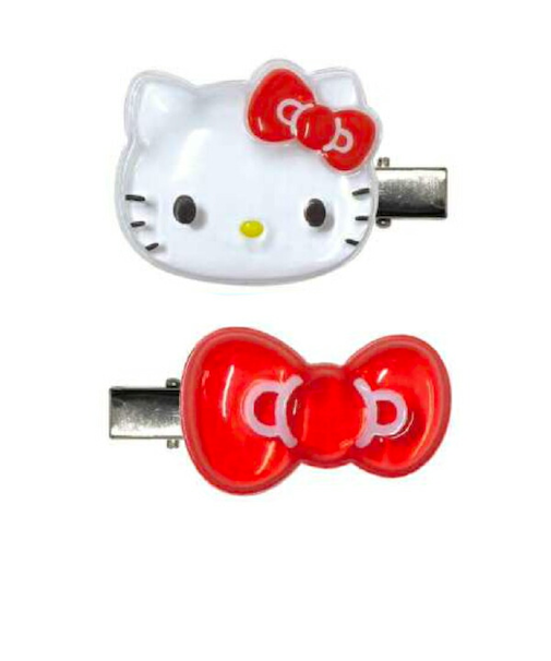 サンリオ ハローキティ レッド ぷっくりったいヘアクリップ 2P sanrio