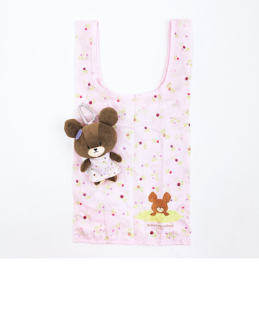 くまのがっこう エコバッグ ぬいぐるみエコバッグ ピンク