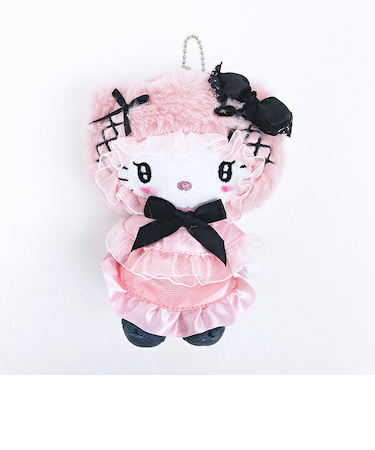 サンリオ ハローキティ マスコット ぬいぐるみポーチ ふわふわケープ ピンク sanrio