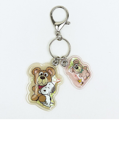 スヌーピー 2連エアキーホルダー （ブラウン） SNOOPY