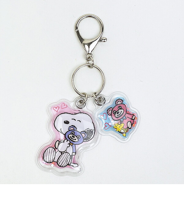 スヌーピー 2連エアキーホルダー （パステル） SNOOPY