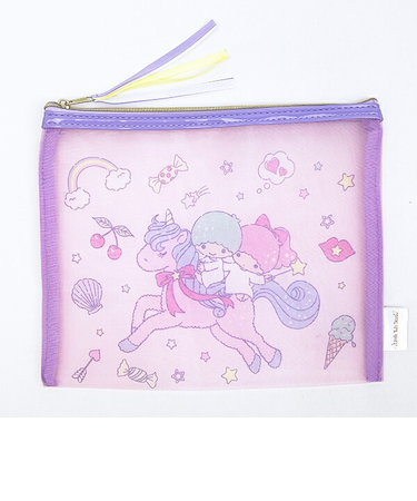 サンリオ キキララ メッシュポーチフラット Sanrio