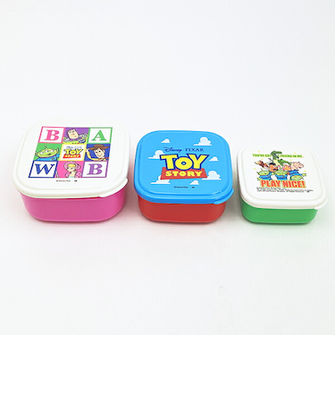 ディズニー トイストーリー シールランチボックス3Pセット Disney