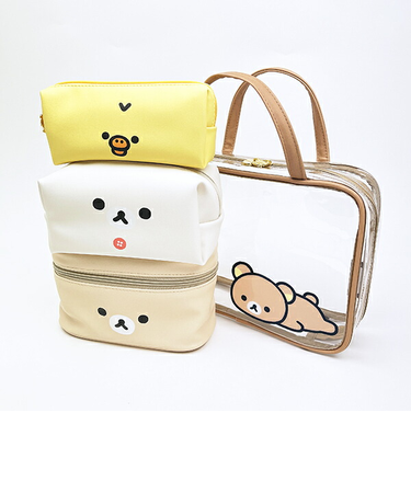 リラックマ トラベルポーチ ベージュトリオ