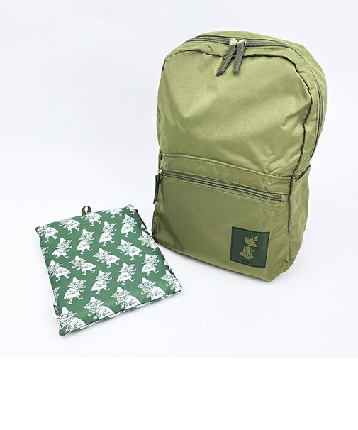 ムーミン スナフキン 折りたたみリュック カーキ バッグ MOOMIN
