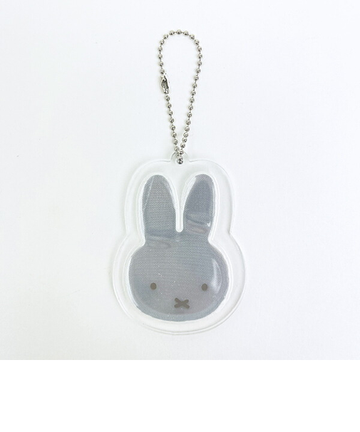 ミッフィー miffy リフレクターラバーキーホルダー フェイス クリア