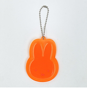 ミッフィー miffy リフレクターラバーキーホルダー フェイス オレンジ