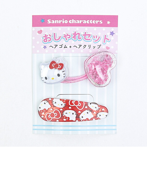 サンリオ ハローキティ おしゃれセット (ヘアゴム＆ヘアクリップ) 日本製 Sanrio