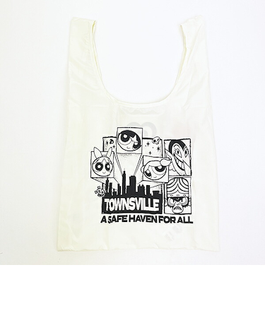 パワーパフガールズ エコバッグ ホワイト パワパフ