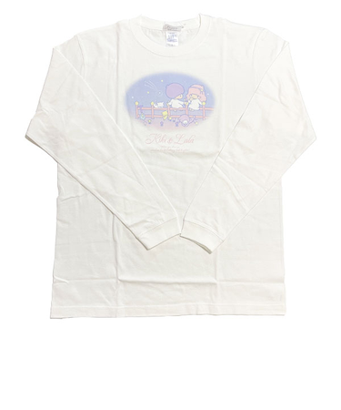 サンリオ キキララ ロングTシャツ(星空レトロ) ホワイト 長袖 アパレル Sanrio