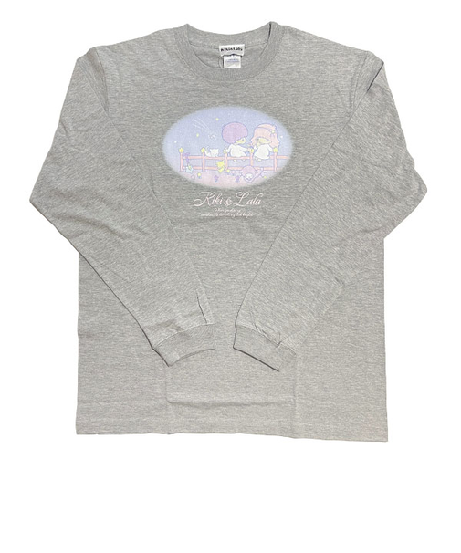 サンリオ キキララ ロングTシャツ(星空レトロ) ミックスグレー 長袖 アパレル Sanrio
