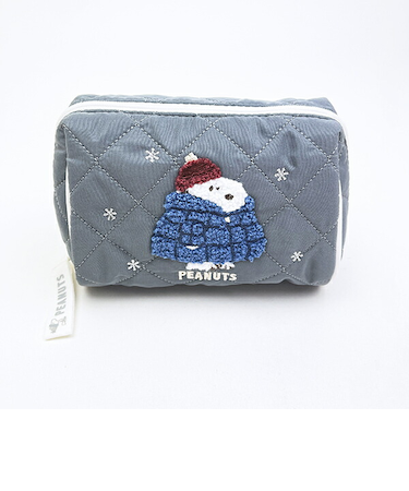 スヌーピー スクエアポーチ (ほっこり) ワンポイント SNOOPY