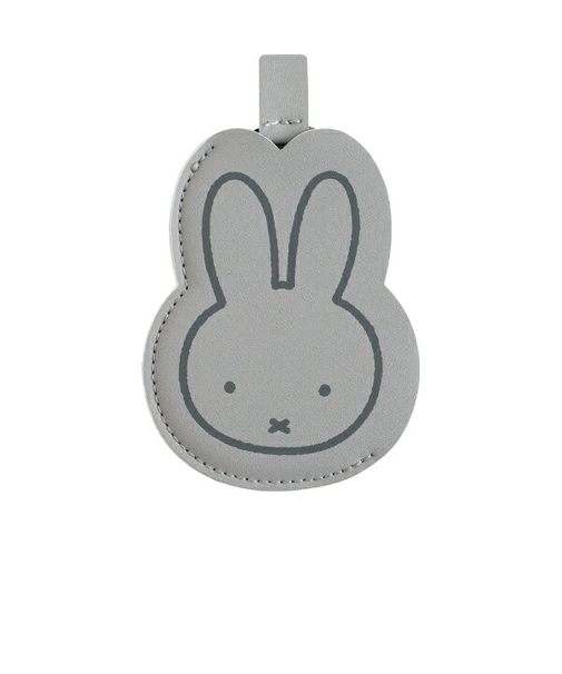 ミッフィー miffy ケース付き薄型ミラー グレー