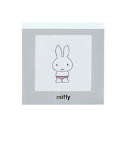 ミッフィー miffy メモパッド・スクエア グレー 文具 日本製