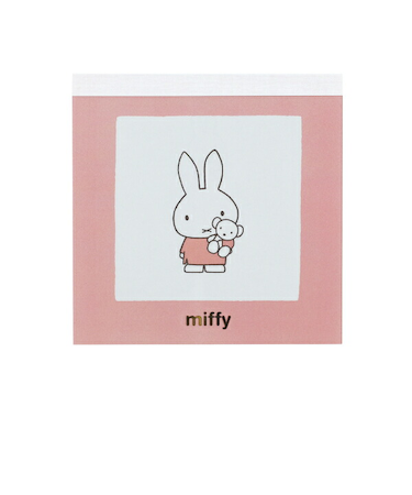 ミッフィー miffy メモパッド・スクエア コーラル 文具 日本製