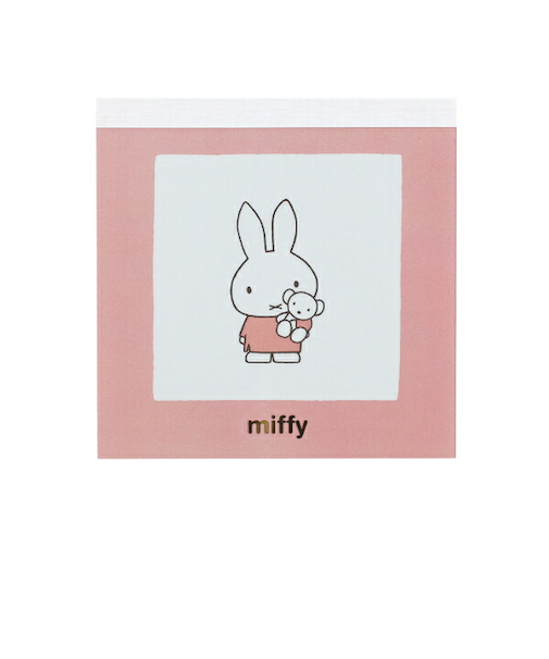 ミッフィー miffy メモパッド・スクエア コーラル 文具 日本製