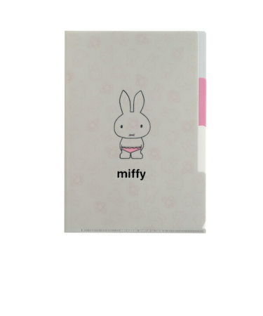 ミッフィー miffy A5ポケットファイル グレー 文具 日本製