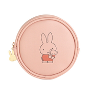 ミッフィー miffy 丸型ポーチ コーラル