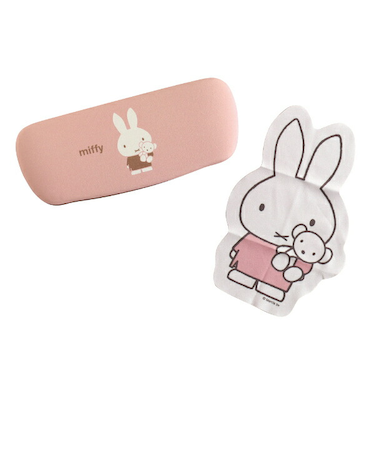 ミッフィー miffy メガネケース＆クロスセット コーラル