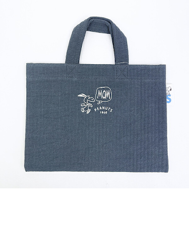 スヌーピー ミニレッスントートバッグ ブルーグレー SNOOPY