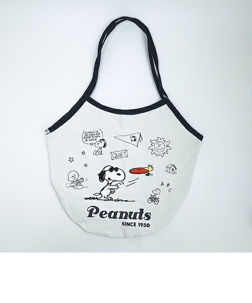 スヌーピー ジョー・クール バルーントートバッグ ネイビー SNOOPY