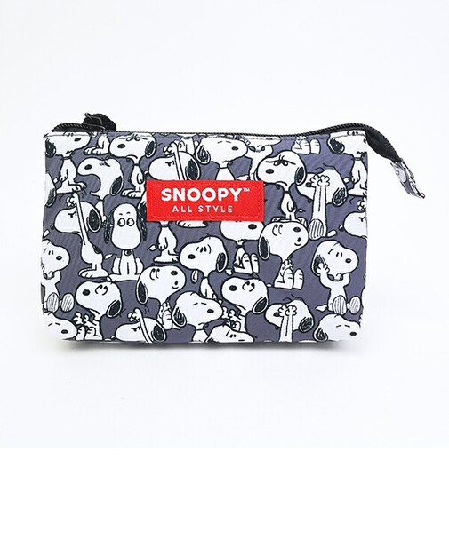 スヌーピー 3ポケットポーチ 総柄 オールスタイル SNOOPY