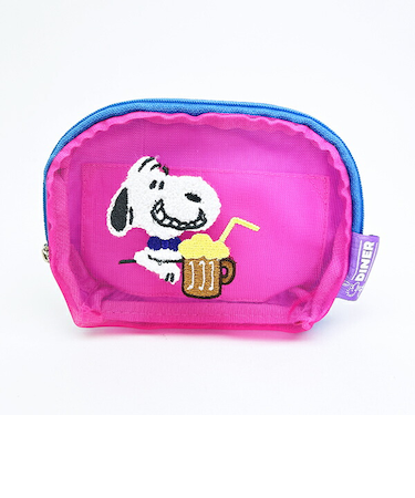 スヌーピー メッシュラウンドポーチ ルートビア SNOOPY
