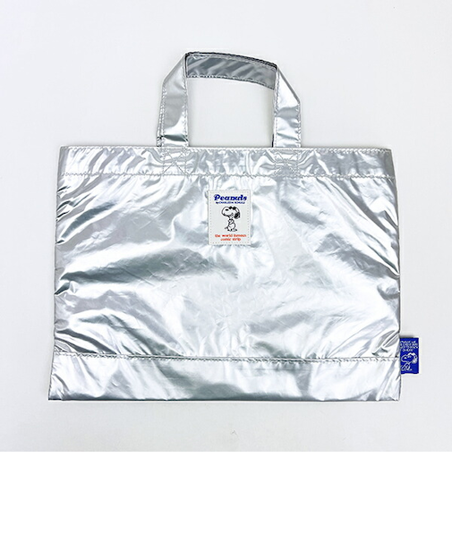 スヌーピー ジョー・クール レッスントートバッグ メタリック シルバー SNOOPY