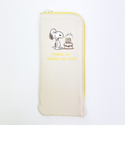 スヌーピー 耐熱トラベルポーチ (S) アイボリー 旅行 SNOOPY