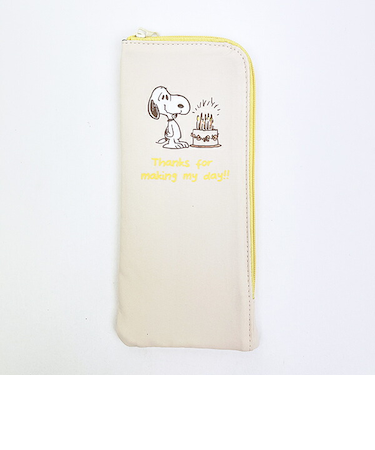 スヌーピー 耐熱トラベルポーチ (S) アイボリー 旅行 SNOOPY