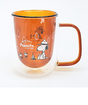 スヌーピー ビーグルスカウト ダブルウォール耐熱グラス マグカップ コップ SNOOPY