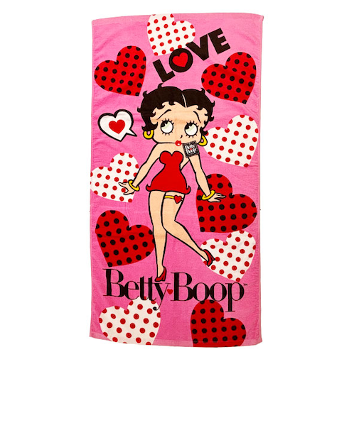 ベティー ブープ(Betty Boop) バスタオル (ピンク) ベティちゃん